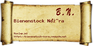 Bienenstock Nóra névjegykártya